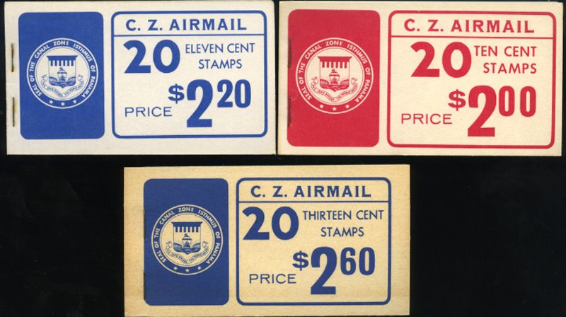 PANAMA CANAL ZONE AIRMAIL BOOKLETS SC# C48A,C50A N/H CV $67.50  