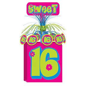 Sweet 16 16TH BIRTHDAY Party Hot Pink Centerpiece   NEW  