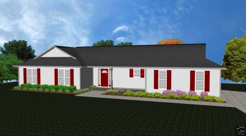 House Plans for 1490 Sq. Ft. 3 Bedroom House w/Garage  