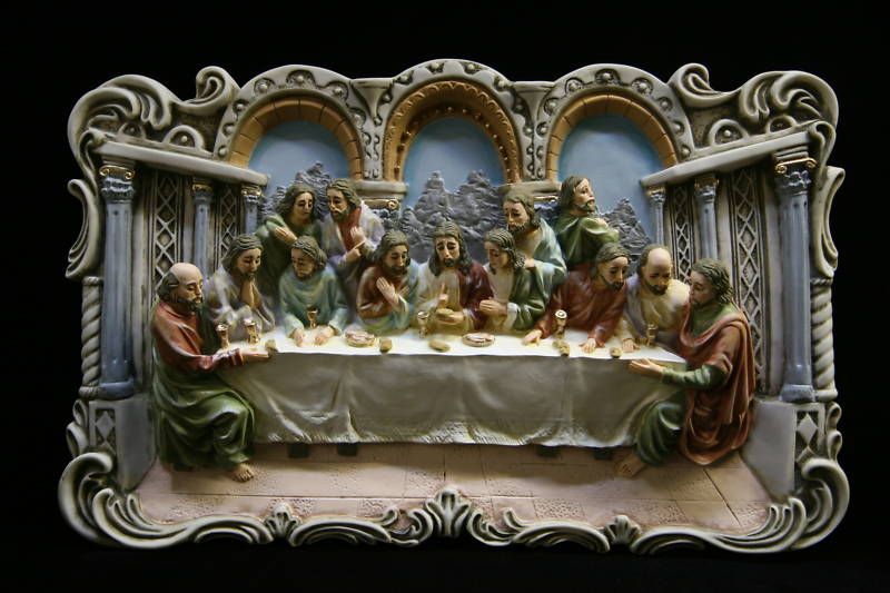   Last Supper Jesus Italian Statue Vittoria Collection Made Italy  