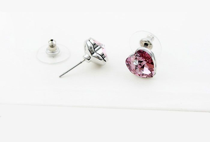 Crystal and Platinum Plating Earring Stud Jewelry  