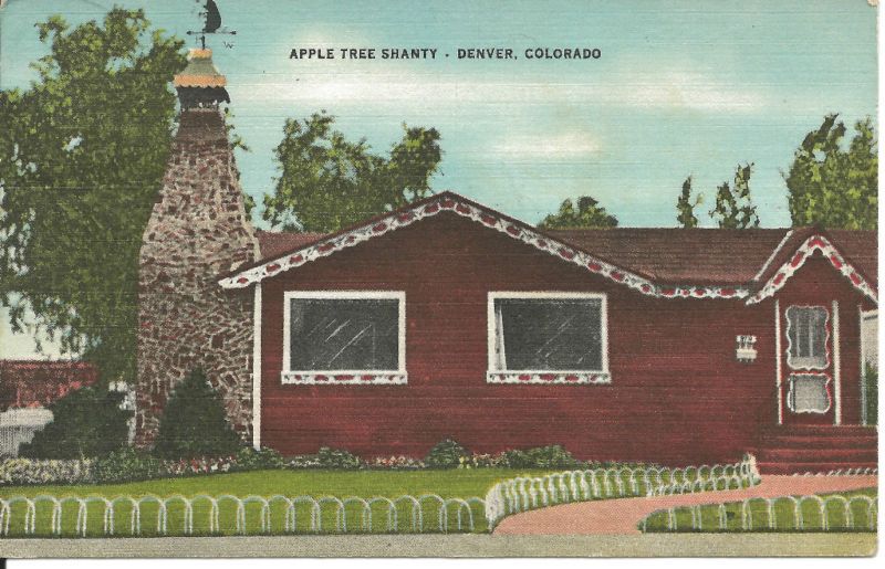 Apple Tree Shanty Restaurant Denver CO 1959 Postcard  