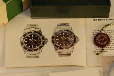 VINTAGE ROLEX RED SUBMARINER 1680 2,9M SERIAL ca. 1969, FULL SET 