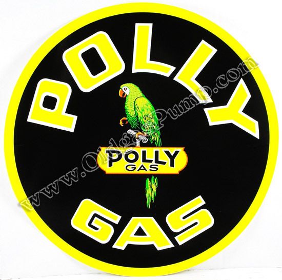 POLLY GASOLINE 2 VINYL GAS & OIL PUMP DECAL DC 206D  