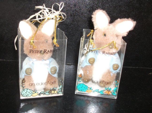 1989   BEATRIX POTTER   x 2 PETER RABBIT TOYS In Small Bags (E4 