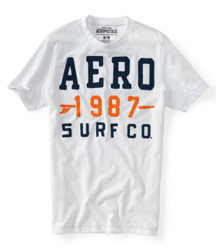 aeropostale mens aero 87 surf co. graphic t shirt  
