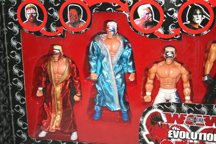 WCW TNA Impact EVOLUTION OF STING wrestling figures MIB  