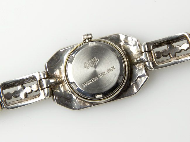   Silver and Marcasite Ladies Quartz Wrist Watch (Square)  