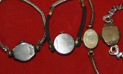   Ladies Wristwatches 3 Bulova & 1 Gruen Precision 17 Jewel  