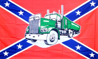 Rebel Truck Big Rig Confederate USA 3x5 American Flag  
