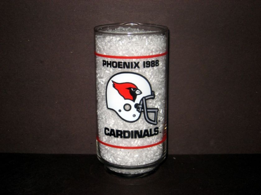 MOBIL NFL HELMET GLASS   PHOENIX 1988 CARDINALS  