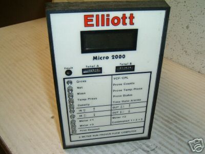 ELLIOTT MICRO 2000 3 METER RUN FLOW COMPUTER 