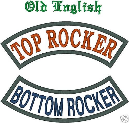 CUSTOM EMBROIDERED MOTORCYCLE ROCKER PATCH  