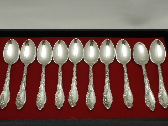 International Silver Mille Fleurs Spoons Old Mark Lot of 10  