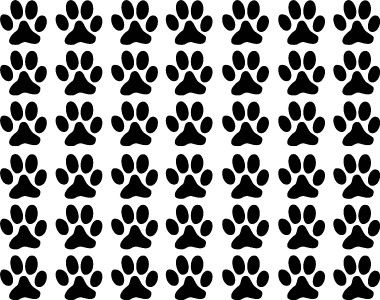 42 1 inch Paw Prints Tracks dog cat Vinyl Decal Wall Art Decor 