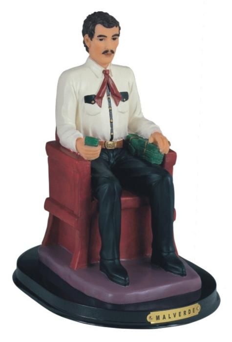 12 Inch Malverde Sitting Religious Figurine Decor  