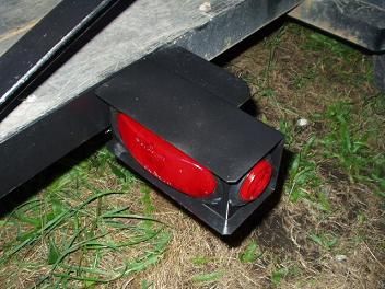 RED LED 6 oval Light Box kit Steel Trailer Truck NO LIC  